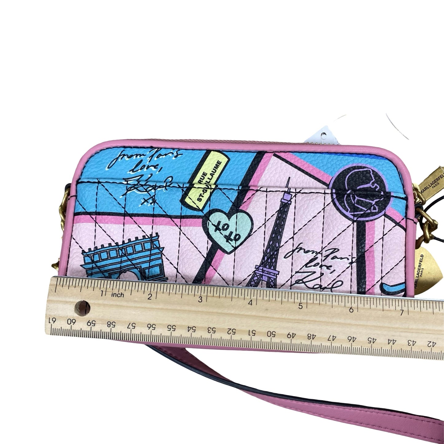 Handbag Designer By Karl Lagerfeld In Multi, Size:Small