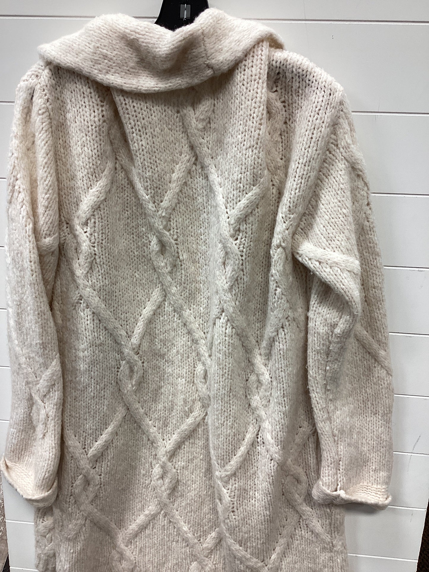 Sweater Cardigan By Anthropologie In Cream, Size:L