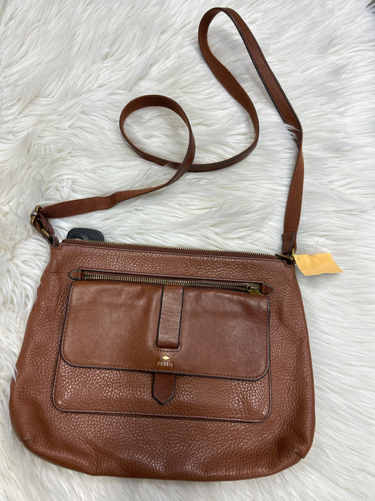 Crossbody By Fossil In Brown, Size:Large