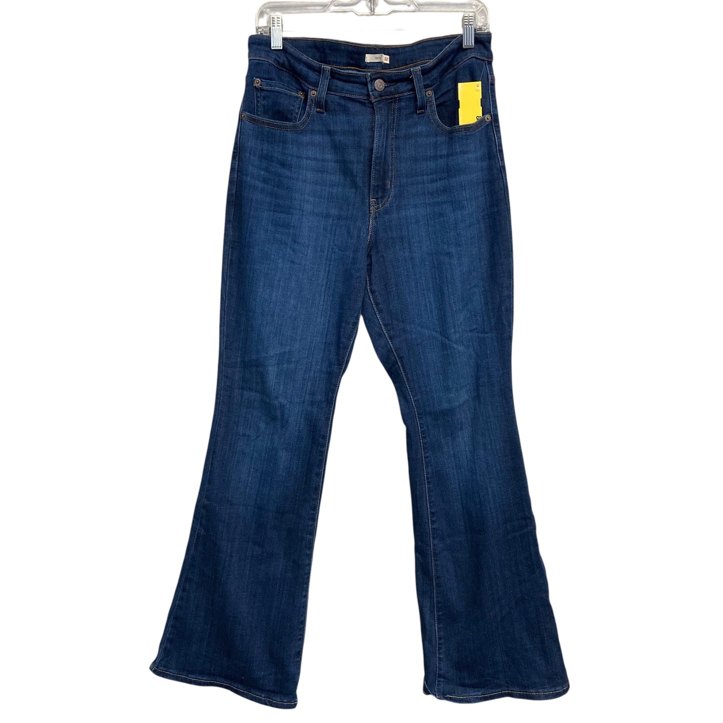 Jeans Flared By Levis In Blue Denim, Size:14