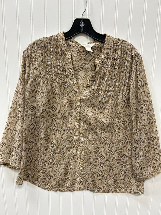 Top Ls By Christopher And Banks In Tan, Size:L