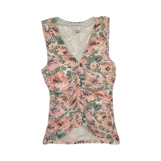 Top Sleeveless By A New Day In Floral Print, Size:S