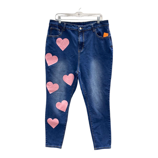 Jeans Skinny By Shein In Blue Denim, Size:20