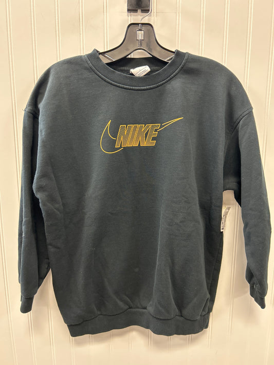 Athletic Sweatshirt Crewneck By Nike Apparel In Black, Size:L