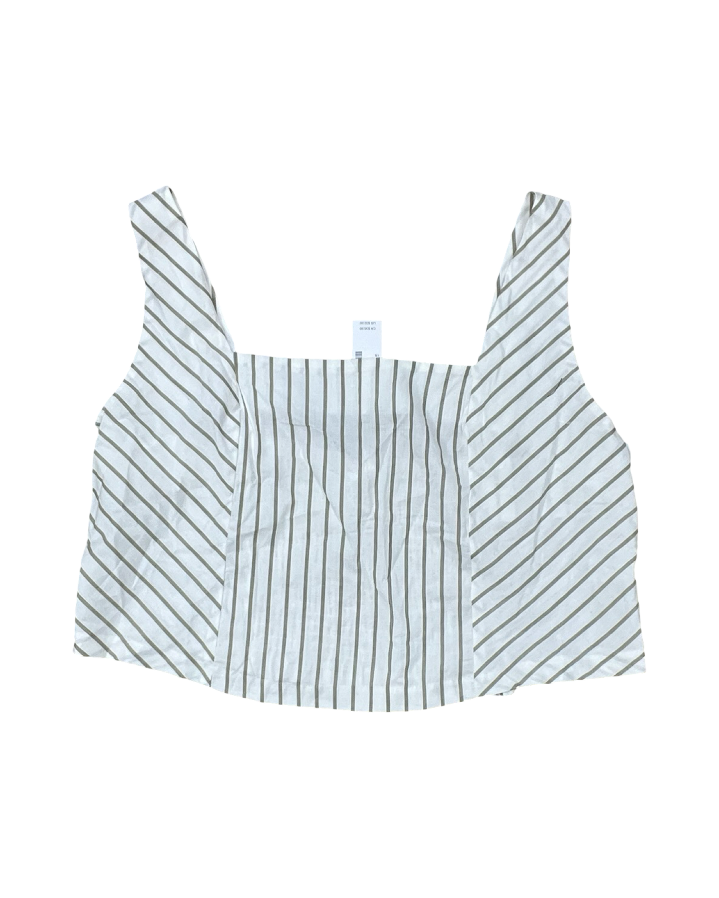 Top Sleeveless By Maurices In Cream & Green, Size:1X