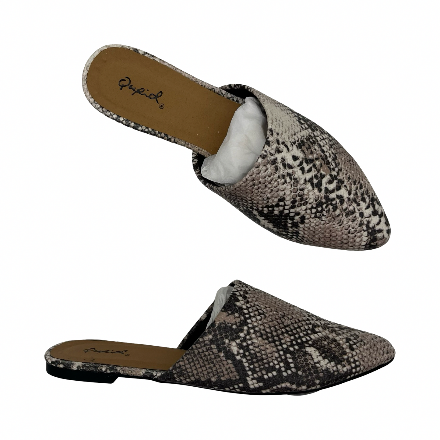 Shoes Flats By Qupid In Snakeskin Print, Size:7.5