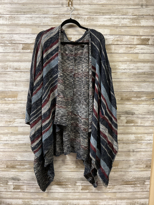 Sweater Cardigan By Free People In Blue & Red & White