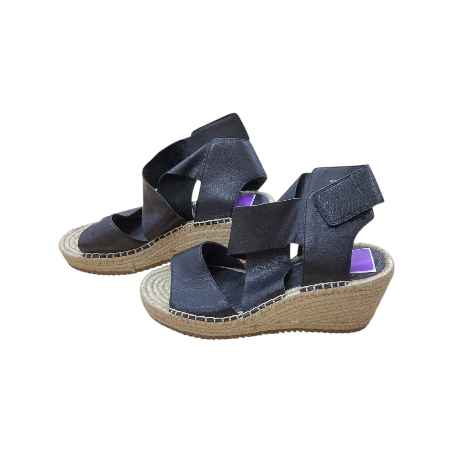 Sandals Heels Wedge By Eileen Fisher In Black, Size:6