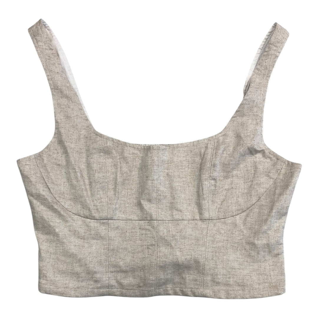 Top Sleeveless By Banana Republic In Tan, Size:10