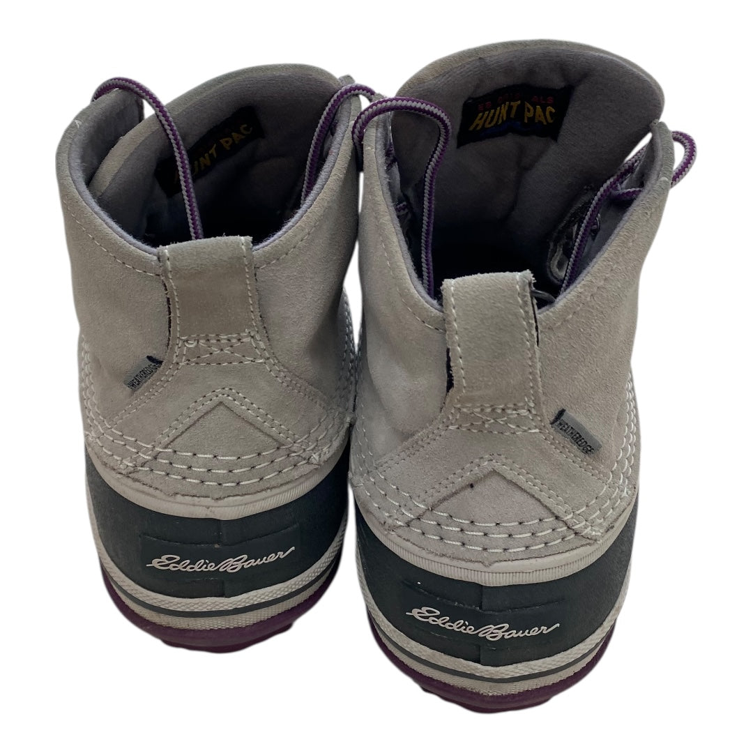 Boots Snow By Eddie Bauer In Blue & Grey, Size:10