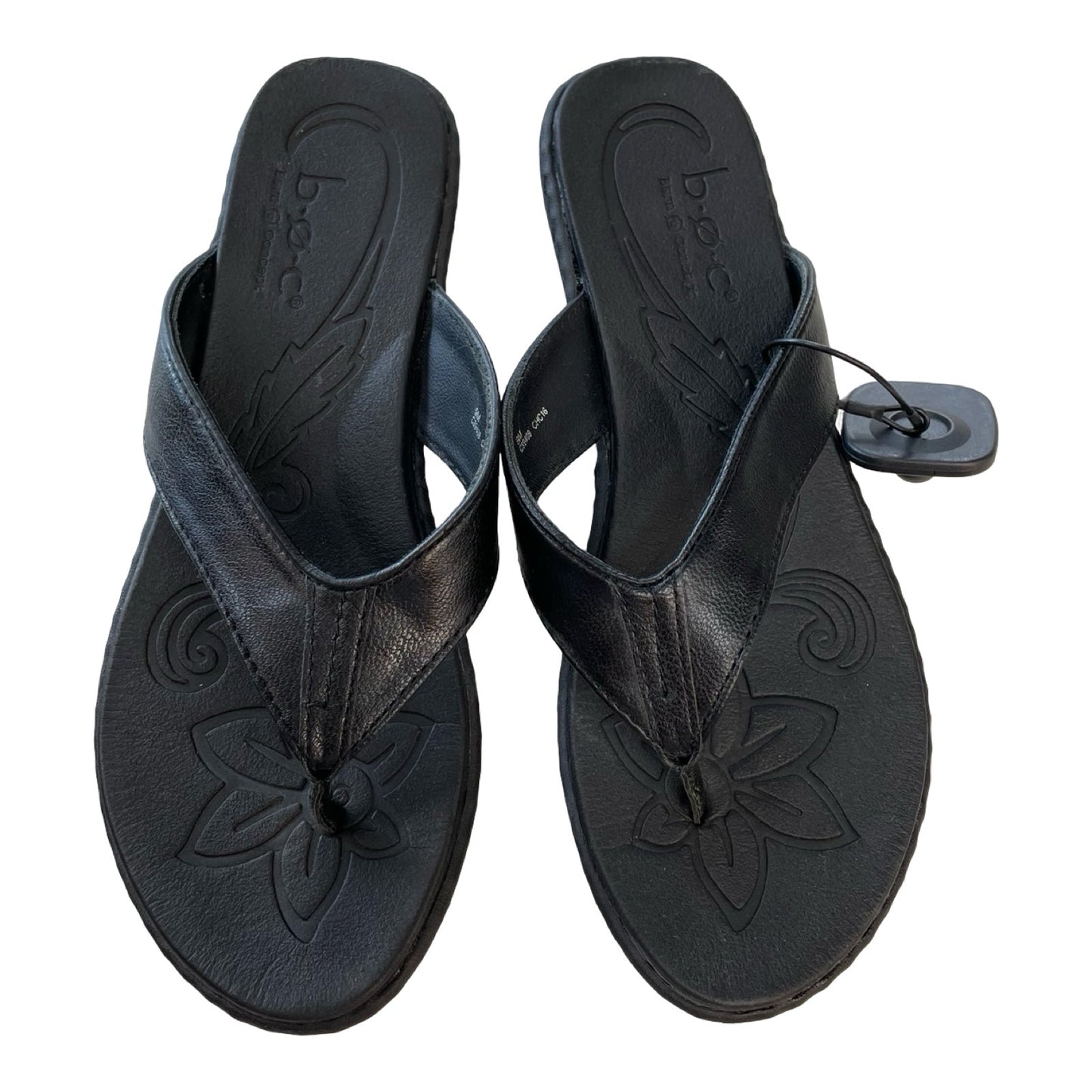 Sandals Flip Flops By Boc In Black, Size:9.5