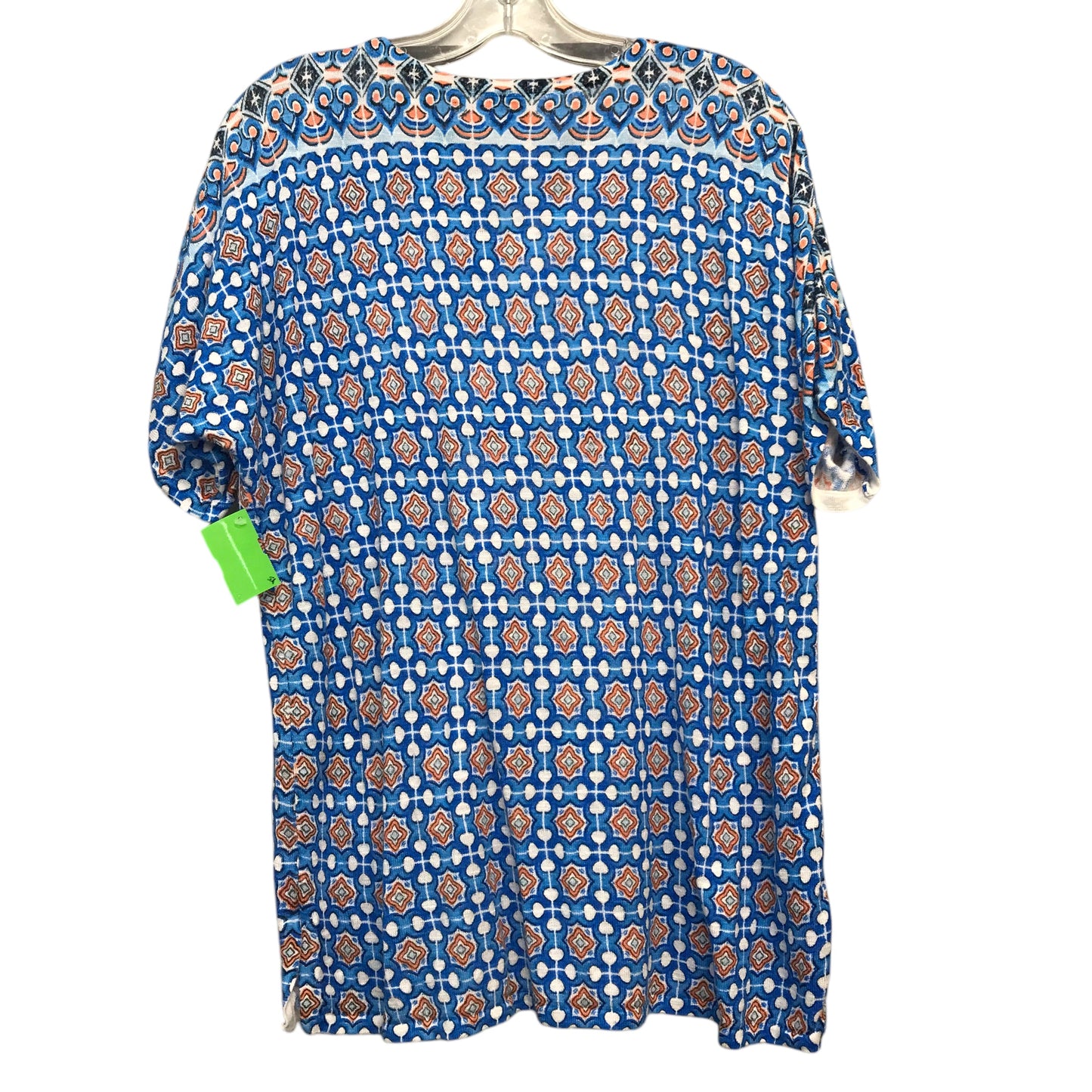 Top Ss By Chicos In Blue & Orange, Size:L