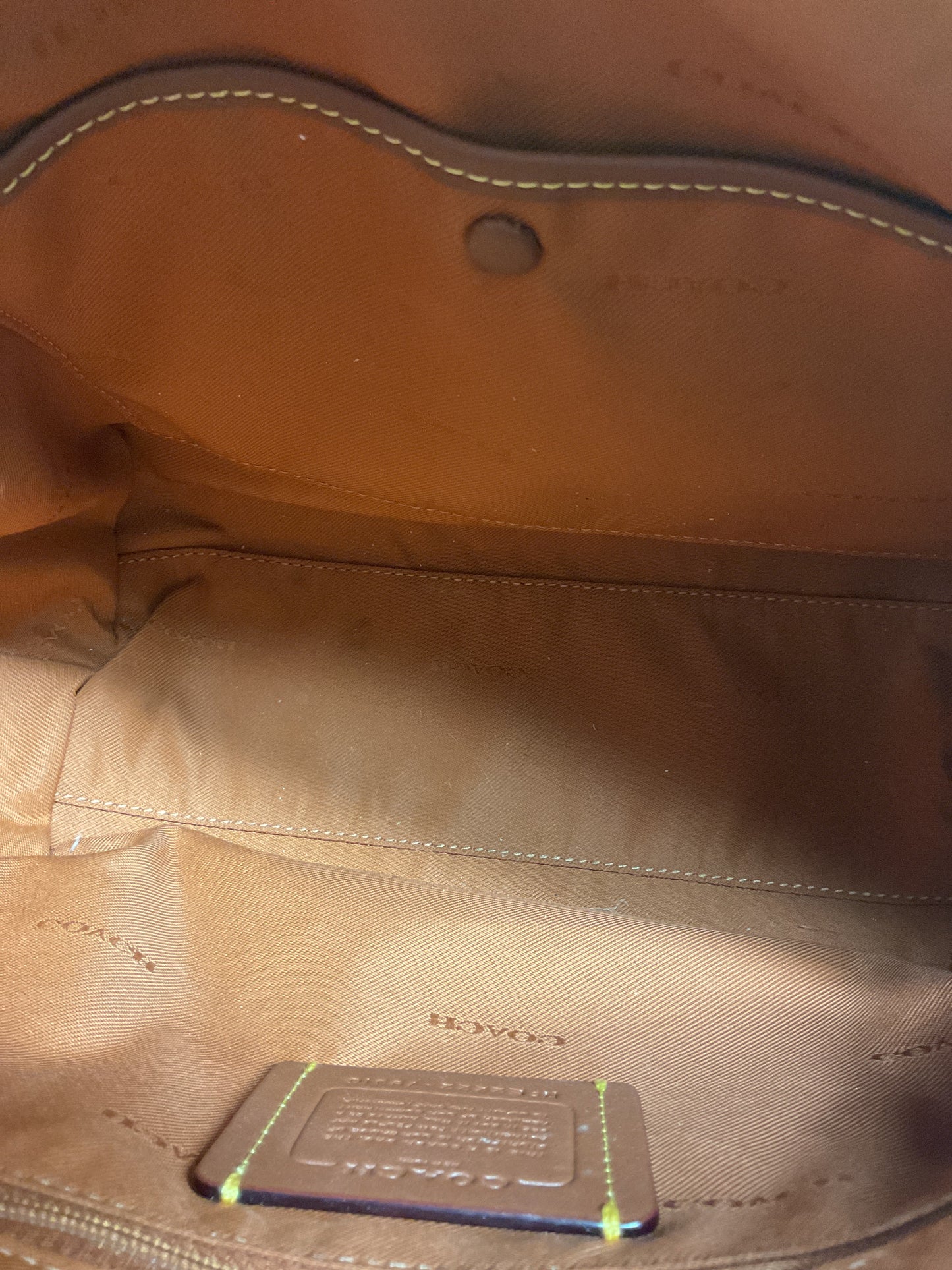 Handbag Designer By Coach In Brown, Size:Medium