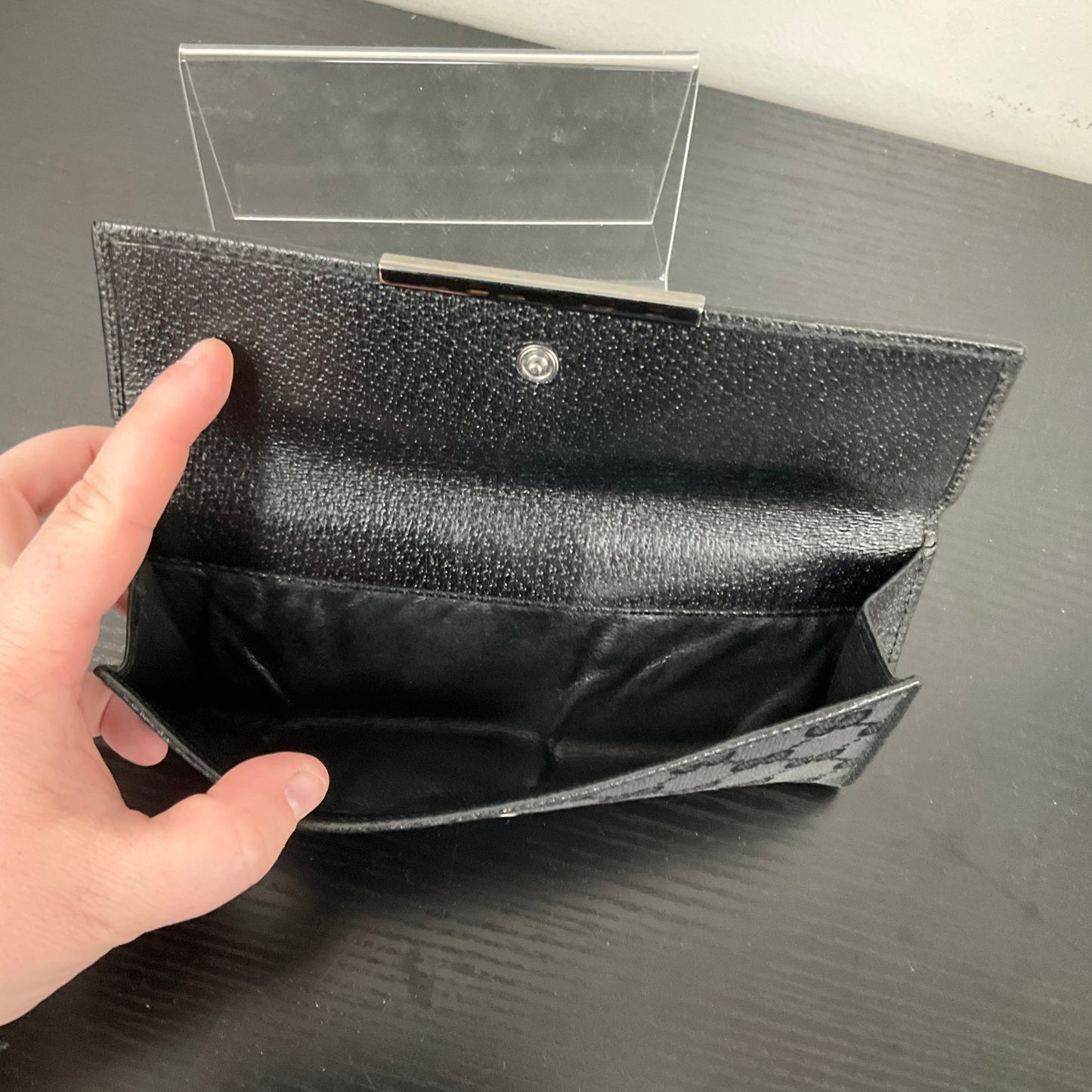 Wallet Luxury Designer By Gucci In Black, Size:Medium