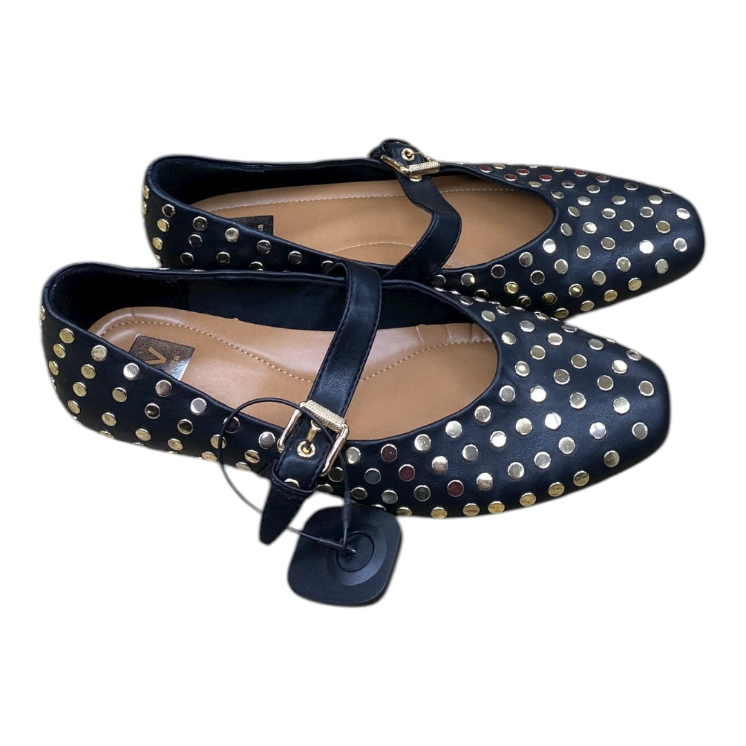 Shoes Flats By Dolce Vita In Black & Silver, Size:9.5