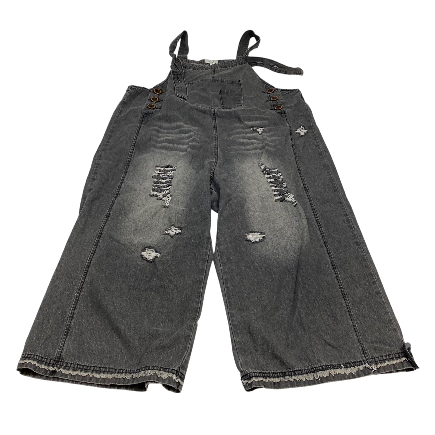 Overalls By Easel In Grey Denim, Size:M