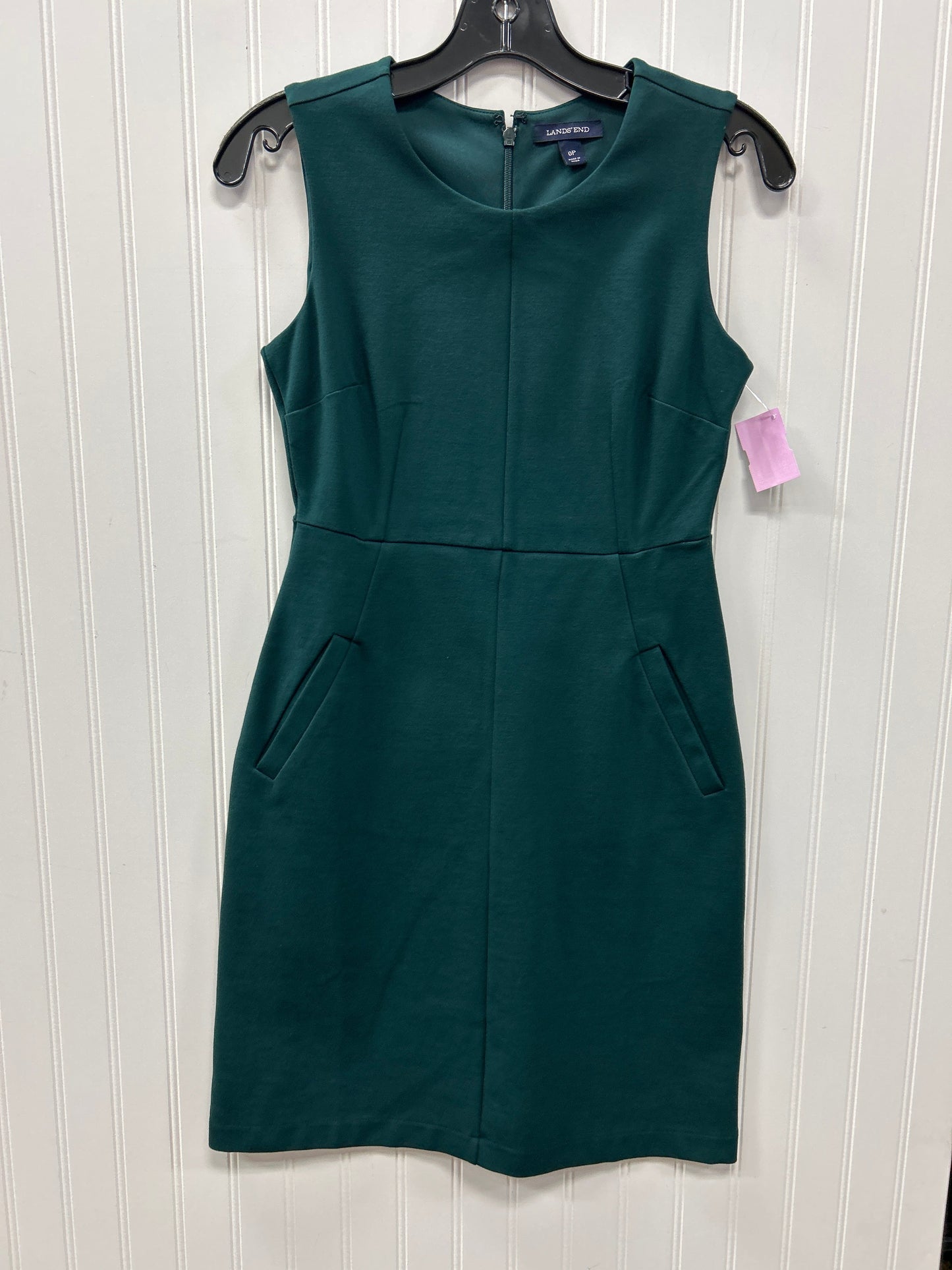 Dress Work By Lands End In Green, Size:0P