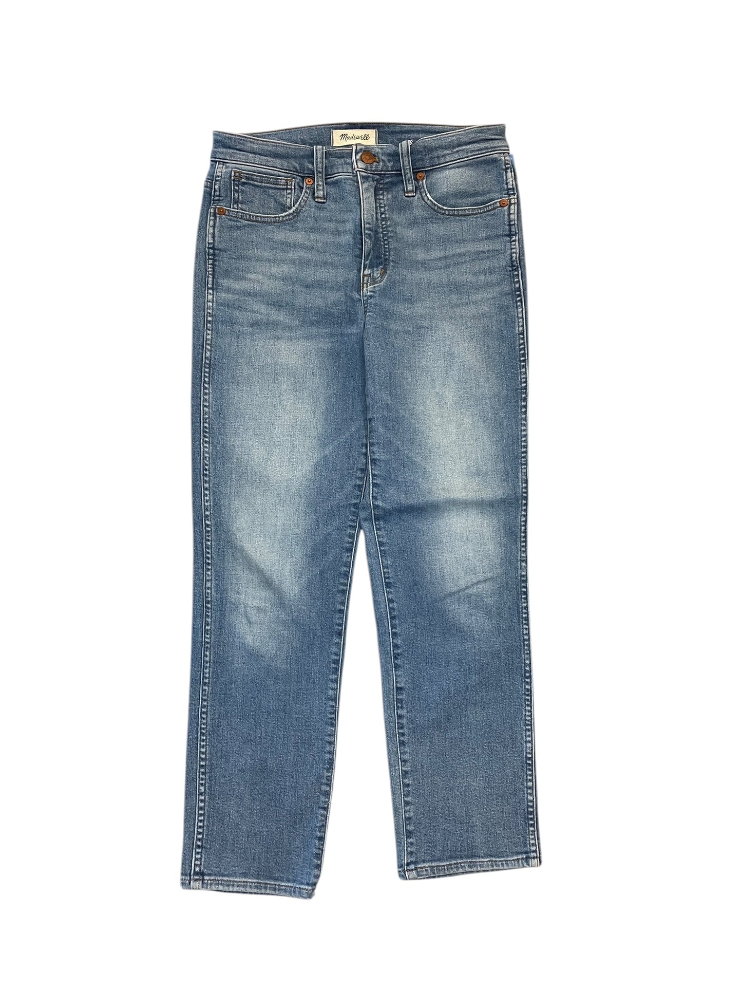 Jeans Straight By Madewell In Blue Denim, Size:2