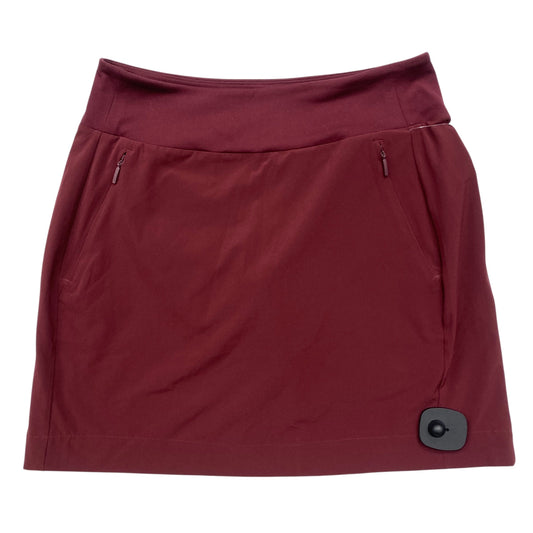 Athletic Skort By Athleta In Maroon, Size:4L