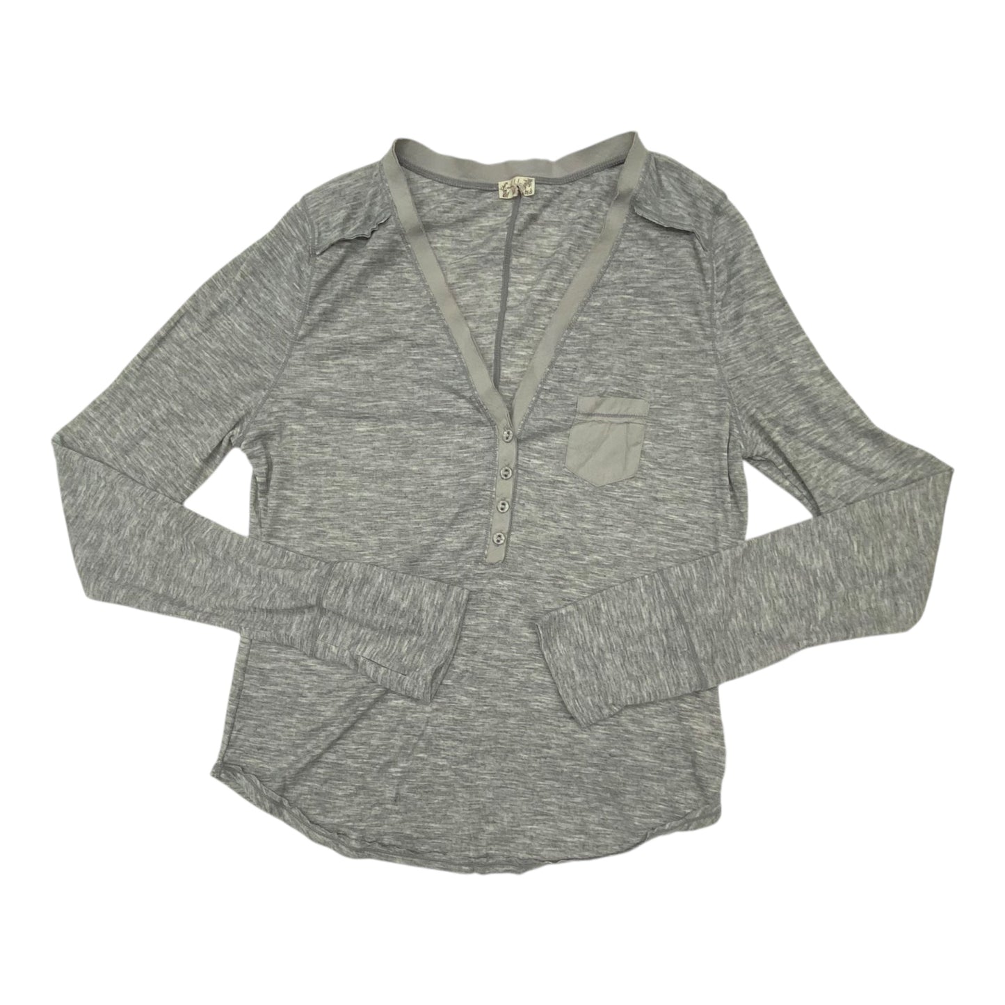 Top Ls Basic By Free People In Grey, Size:L