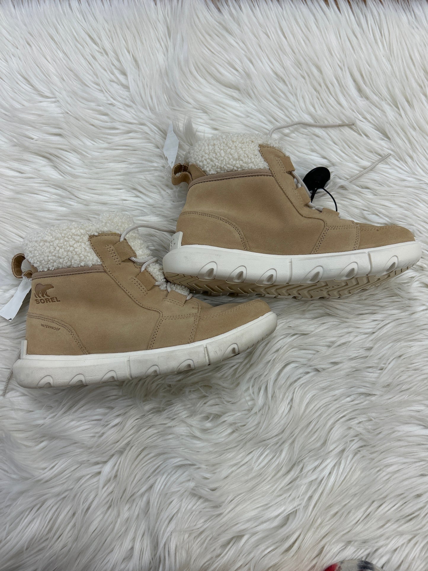 Boots Snow By Sorel In Tan, Size:8.5