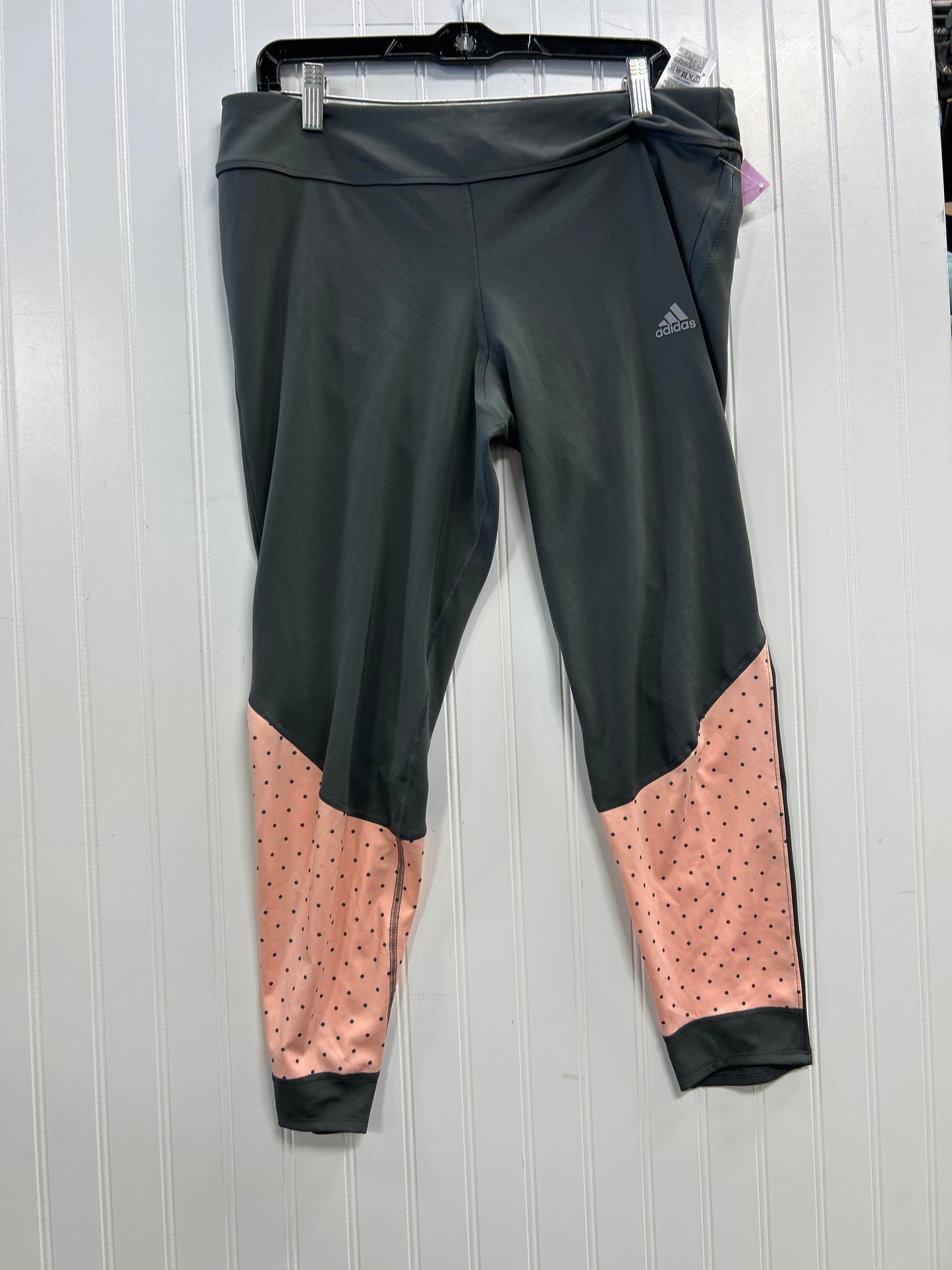 Athletic Leggings Capris By Adidas In Grey, Size:Xl