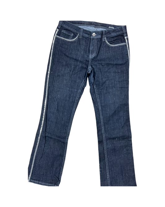 Jeans Wide Leg By Clothes Mentor In Blue Denim, Size:12
