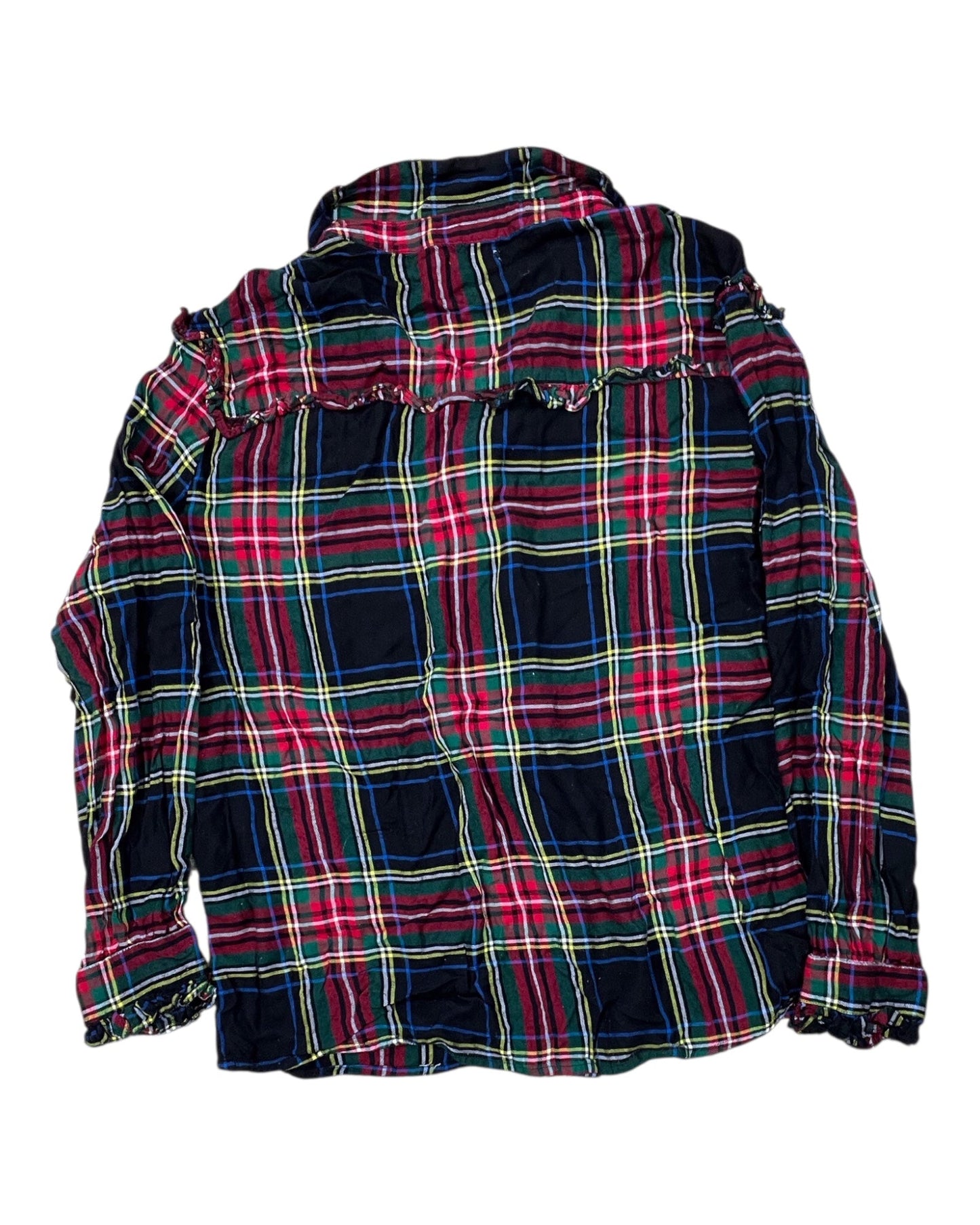 Blouse Ls By Harper In Green & Red, Size:L
