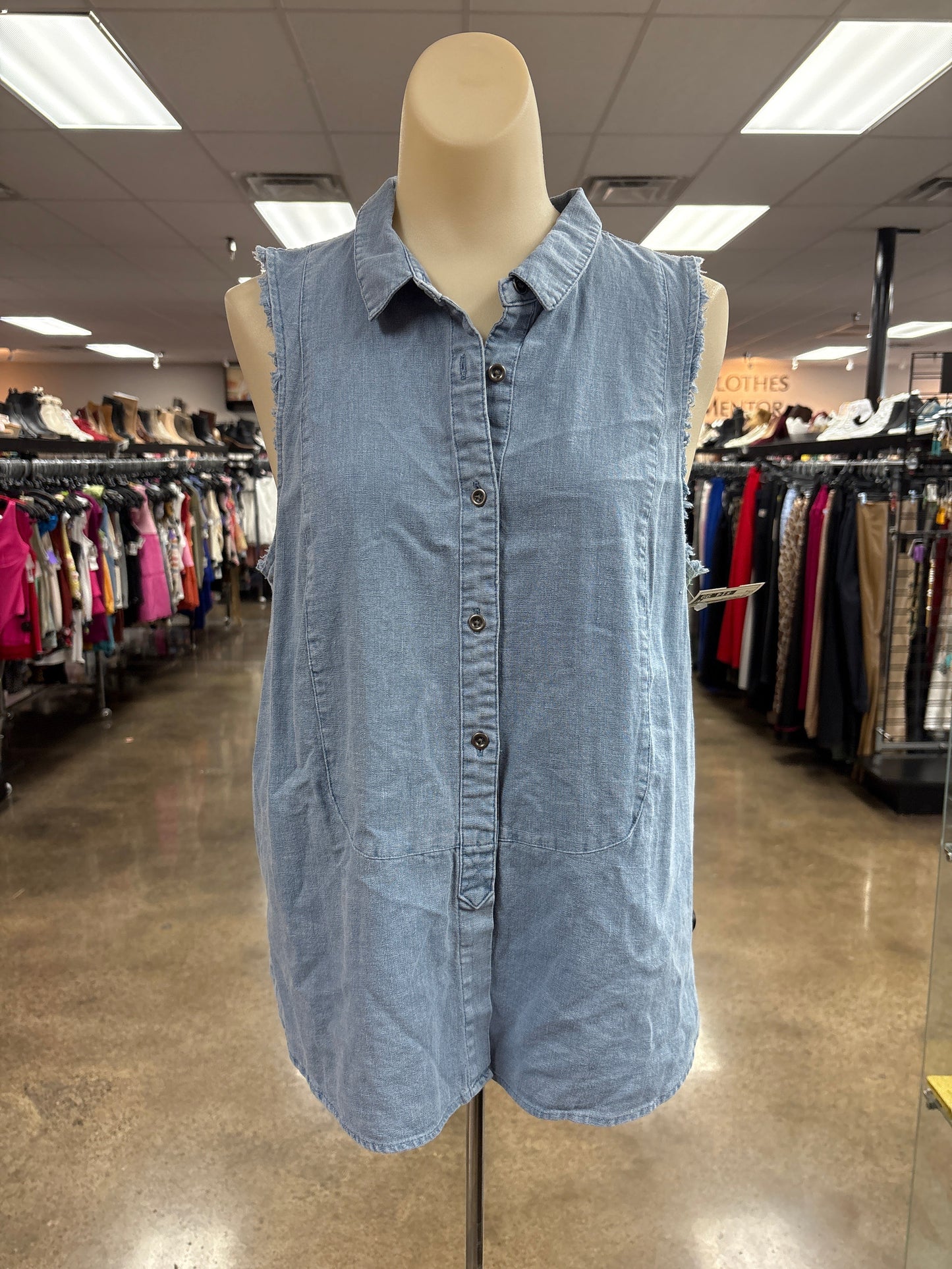 Top Sleeveless By Free People In Blue, Size:S