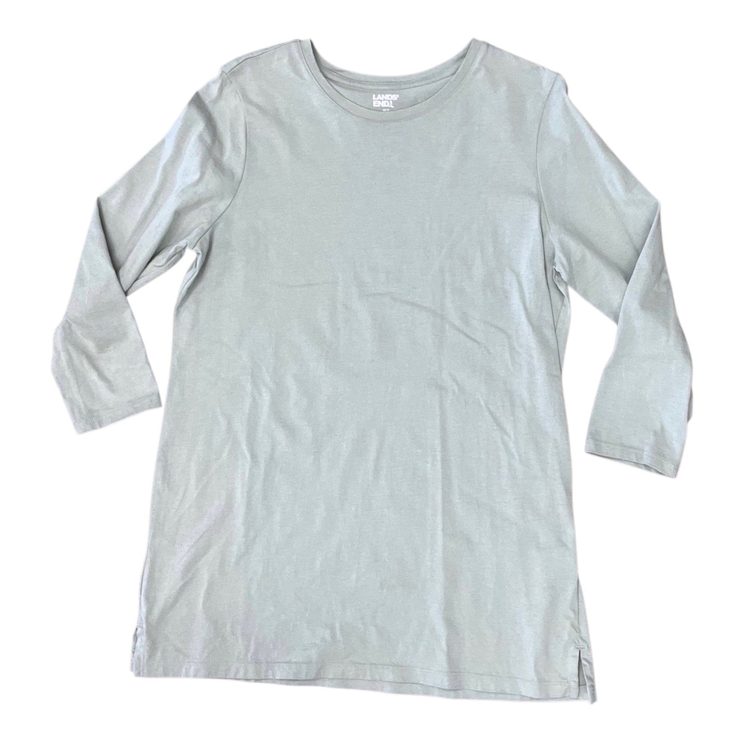 Top 3/4 Sleeve By Lands End In Green, Size:M
