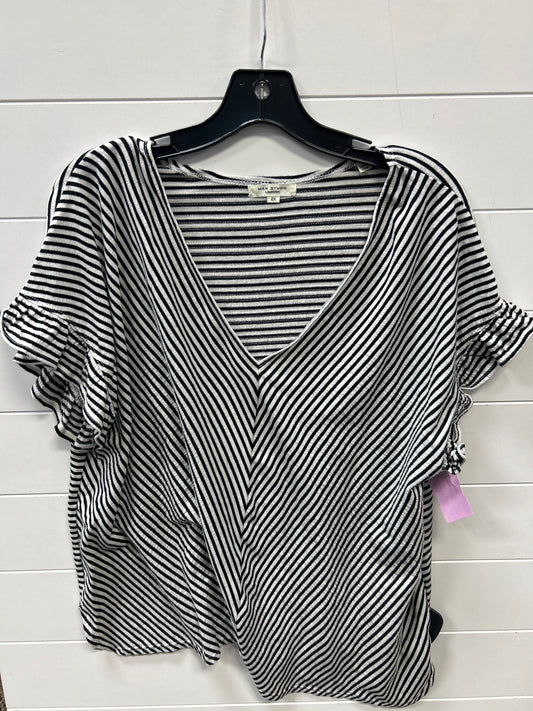 Top Ss By Max Studio In Black & White, Size:2X
