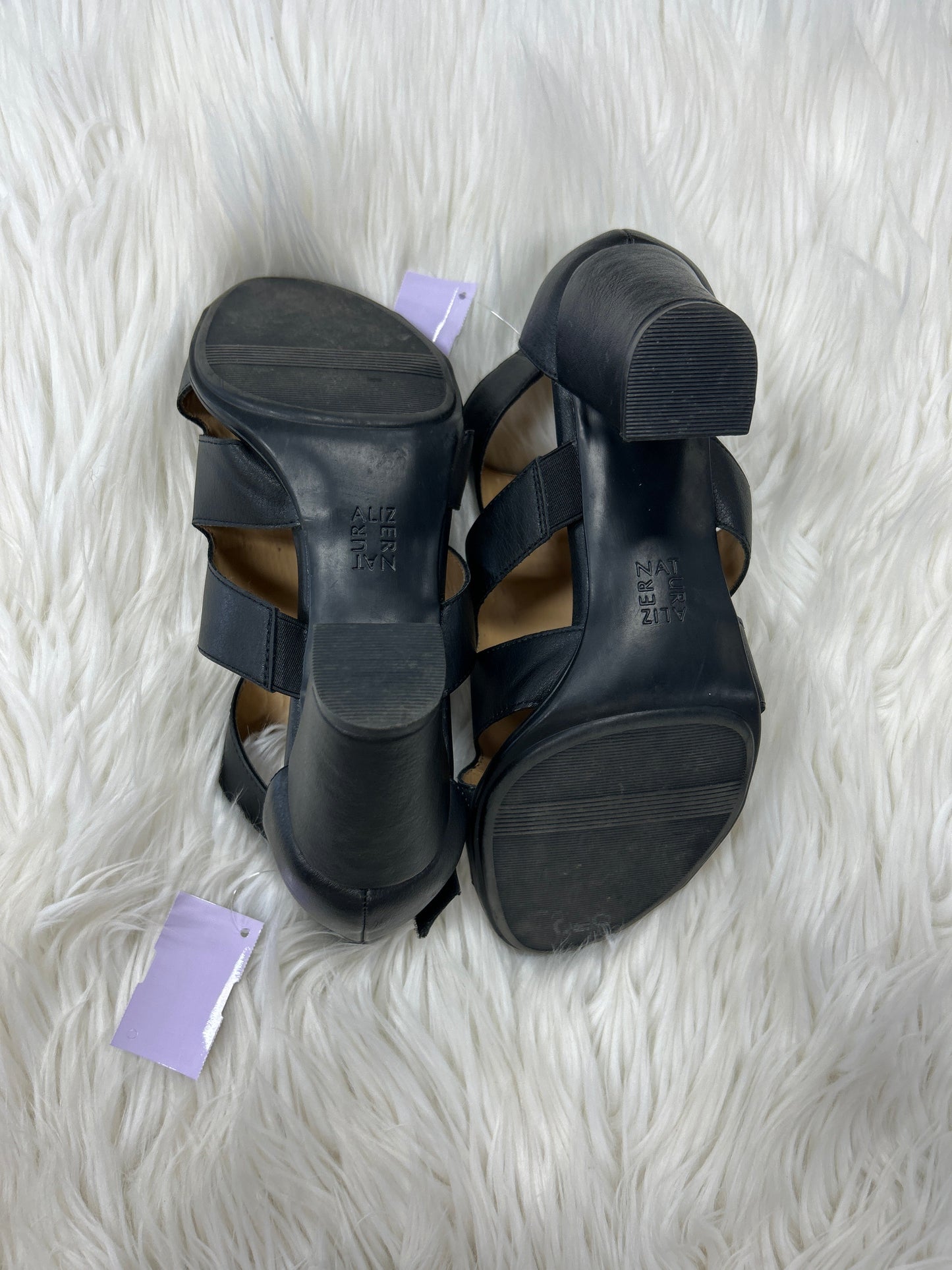 Sandals Heels Block By Naturalizer In Black, Size:9.5