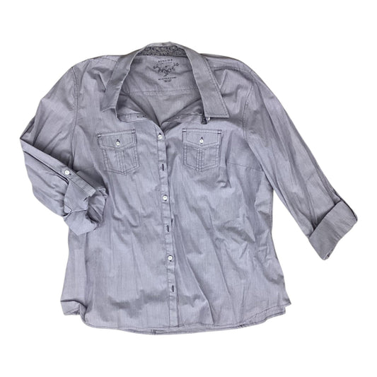 Blouse Ls By Sonoma In Striped Pattern, Size:Xl