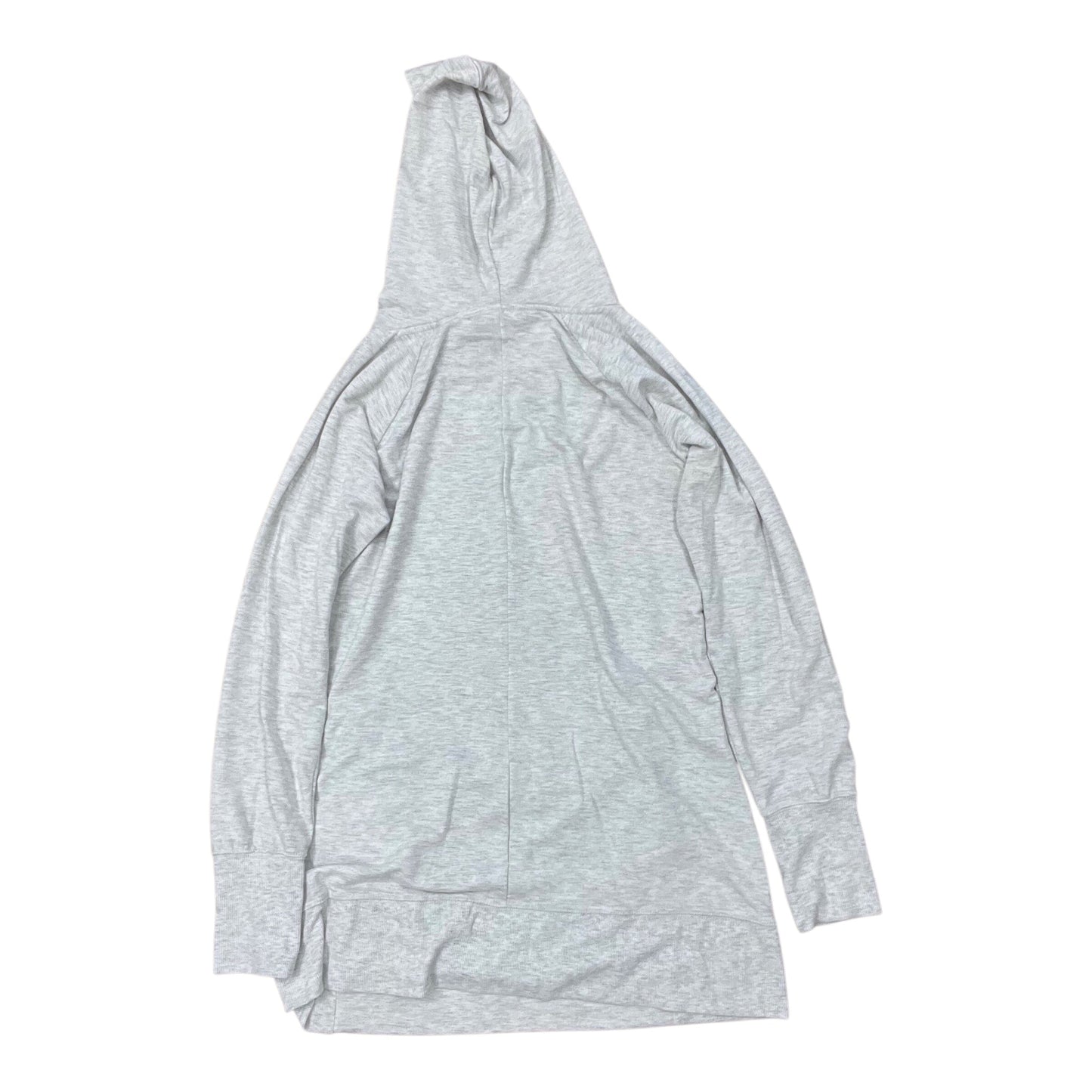 Athletic Top Ls Hoodie By Tek Gear In Grey & White, Size:M