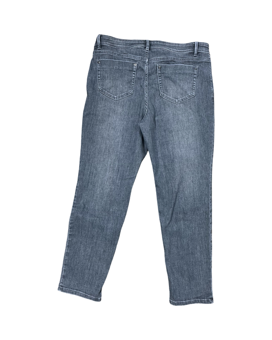 Jeans Straight By J. Jill In Grey Denim, Size:12