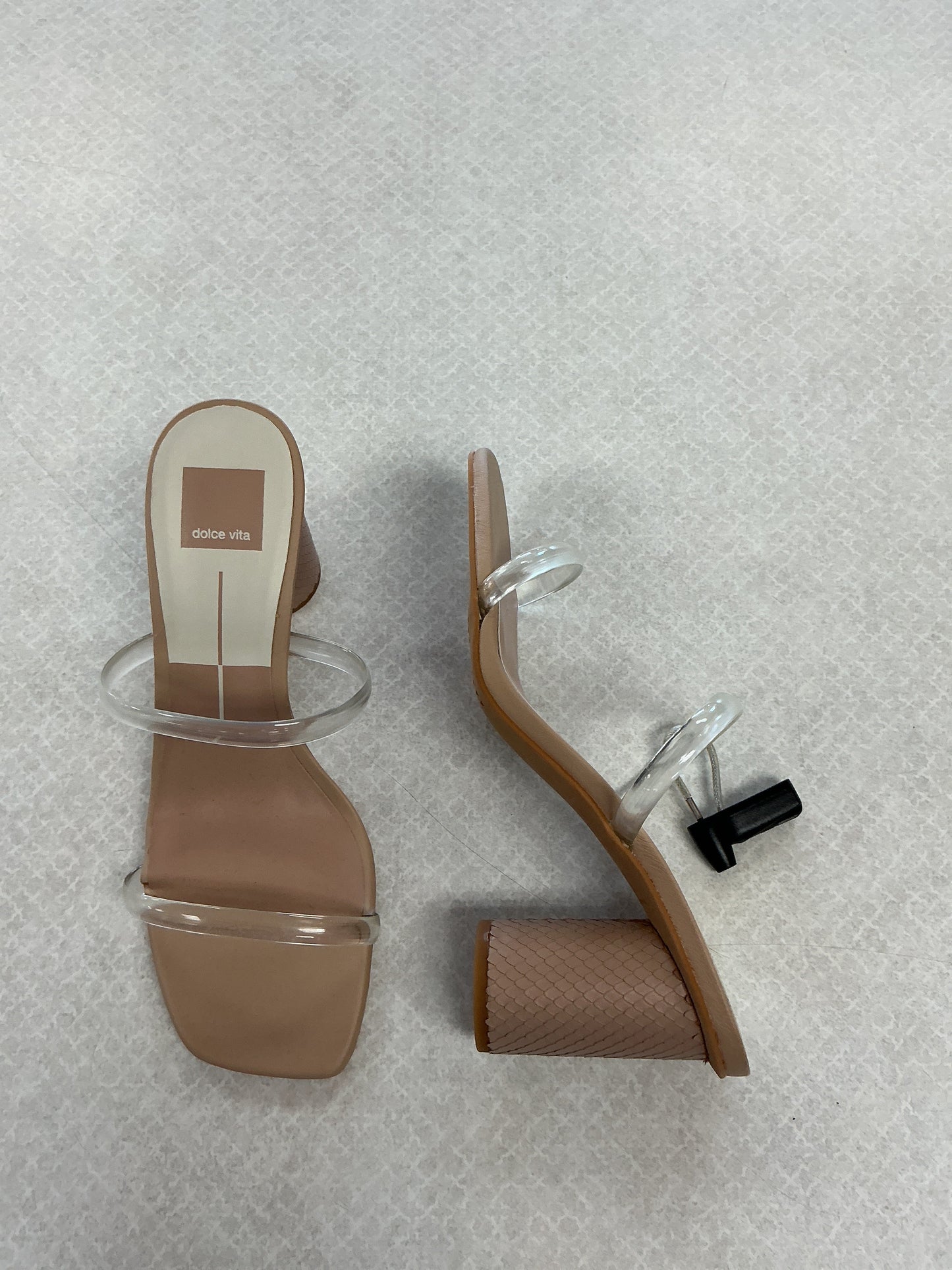Sandals Heels Block By Dolce Vita In Tan, Size:8.5