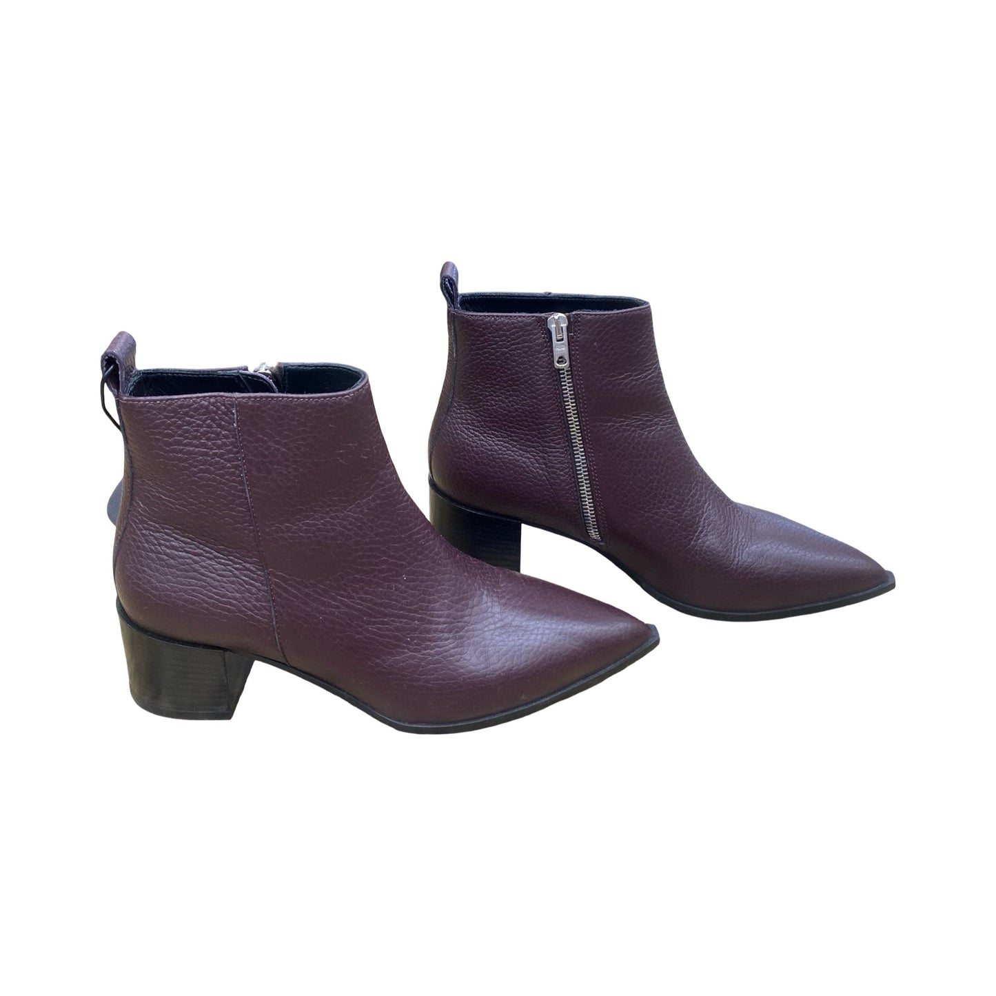 Boots Ankle Heels By Everlane In Purple, Size:7