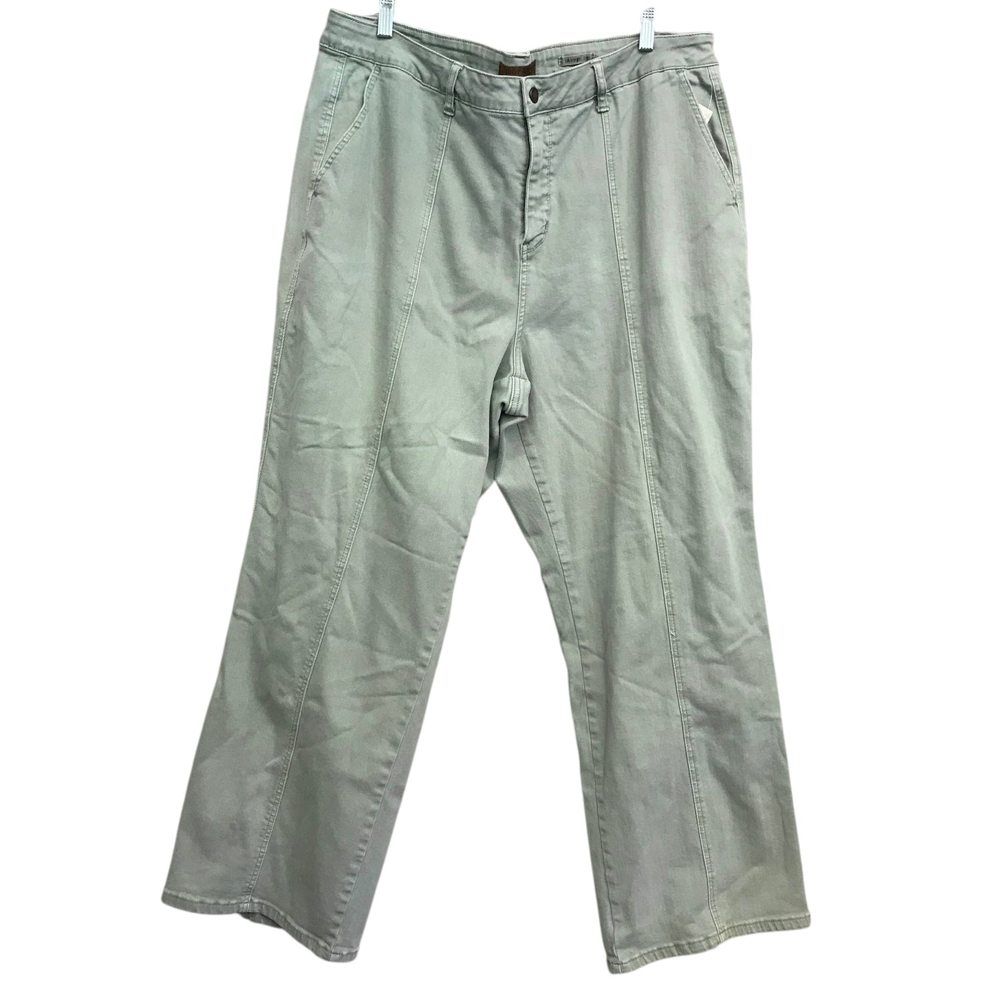 Jeans Wide Leg By Judy Blue In Green Denim, Size:24