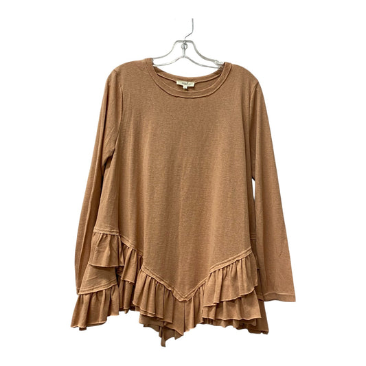 Top Ls By Easel In Orange, Size:S