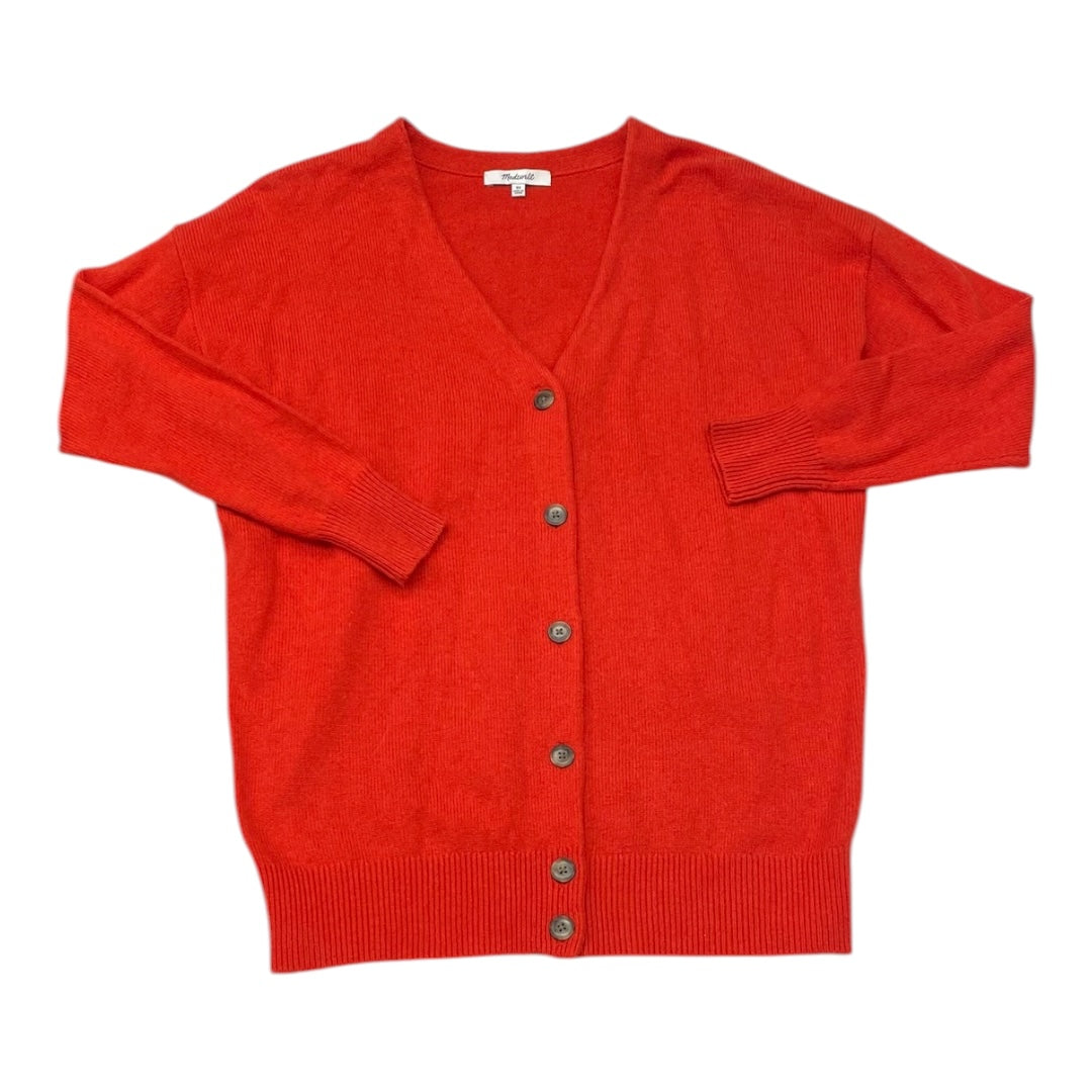 Sweater Cardigan By Madewell In Red, Size:Xs