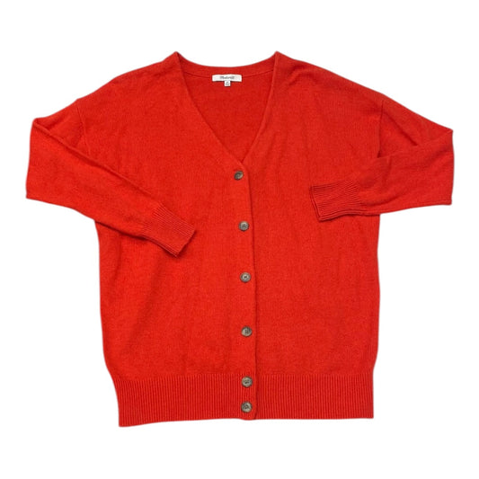 Sweater Cardigan By Madewell In Red, Size:Xs