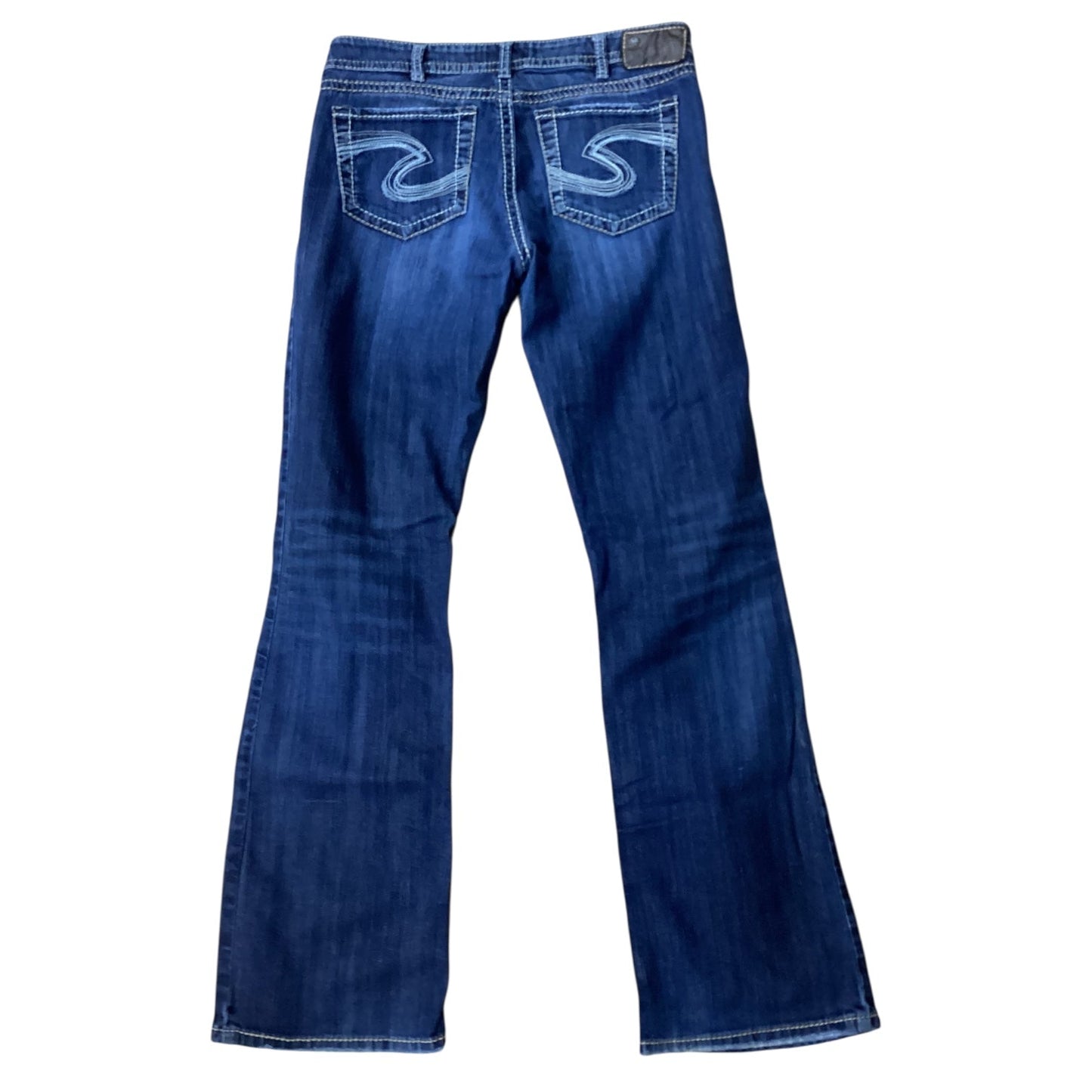 Jeans Boot Cut By Silver In Blue Denim, Size:8