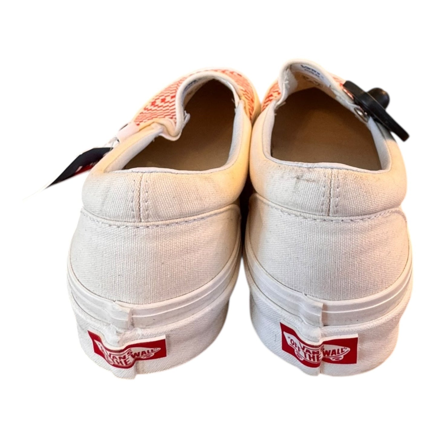 Shoes Sneakers By Vans In Cream & Red, Size:9.5