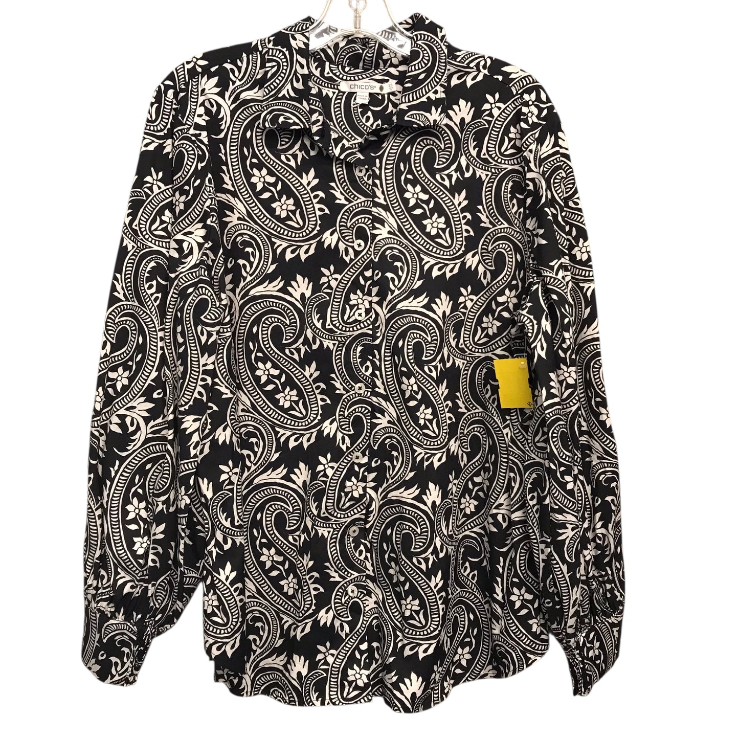 Top Ls By Chicos In Black & White, Size:L