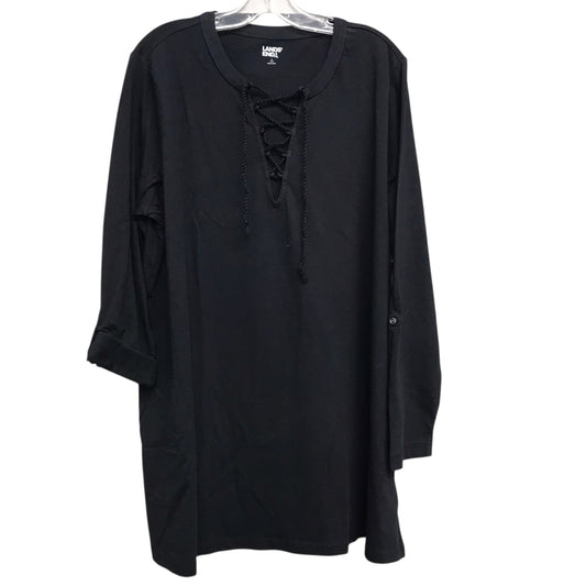 Dress Work By Lands End In Black, Size:L