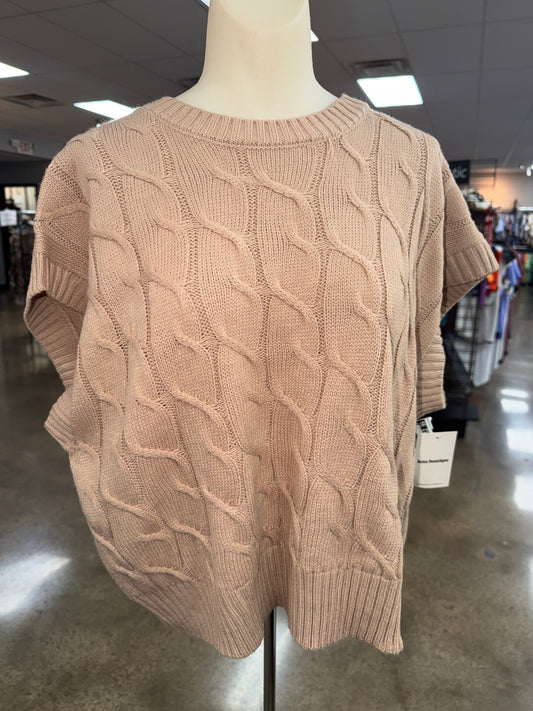 Sweater Ss By Double Zero In Tan, Size:M