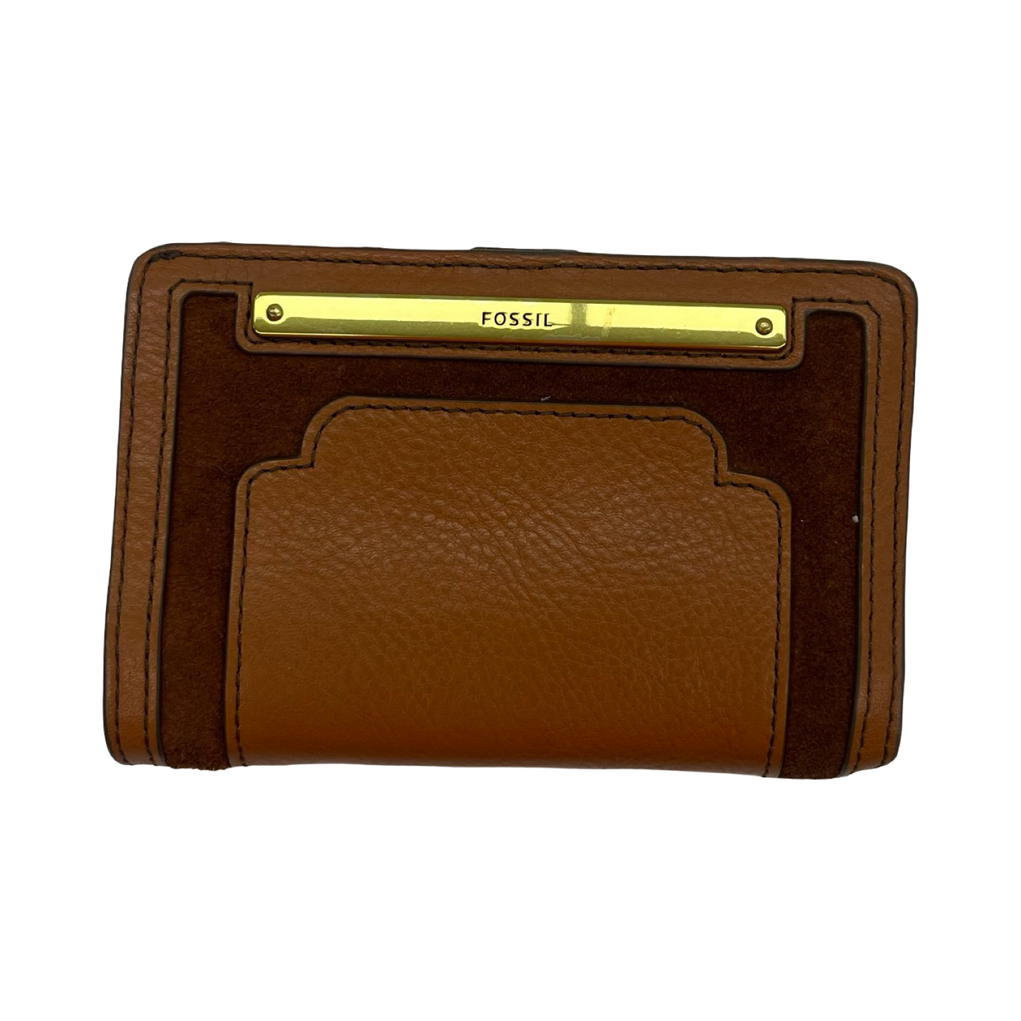 Wallet Leather By Fossil In Brown, Size:Medium