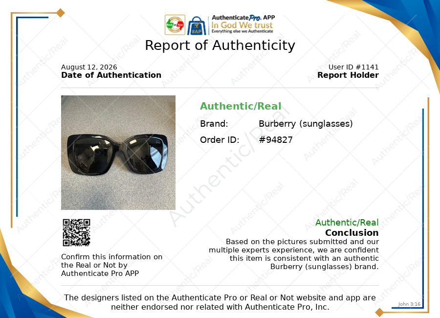 Sunglasses Luxury Designer By Burberry In Black, Size: