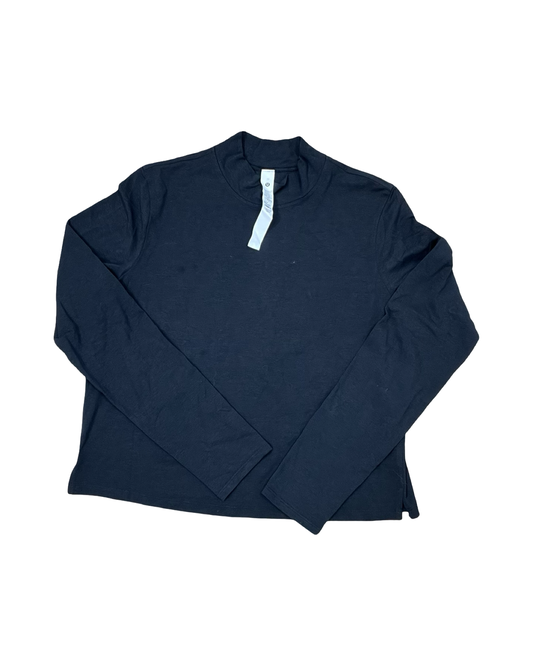 Athletic Top Ls Crewneck By Lululemon In Black, Size:M