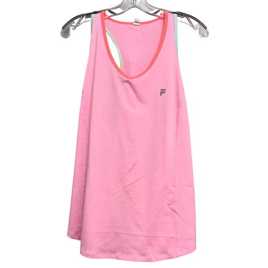 Athletic Tank Top By Fila In Pink, Size:Xl